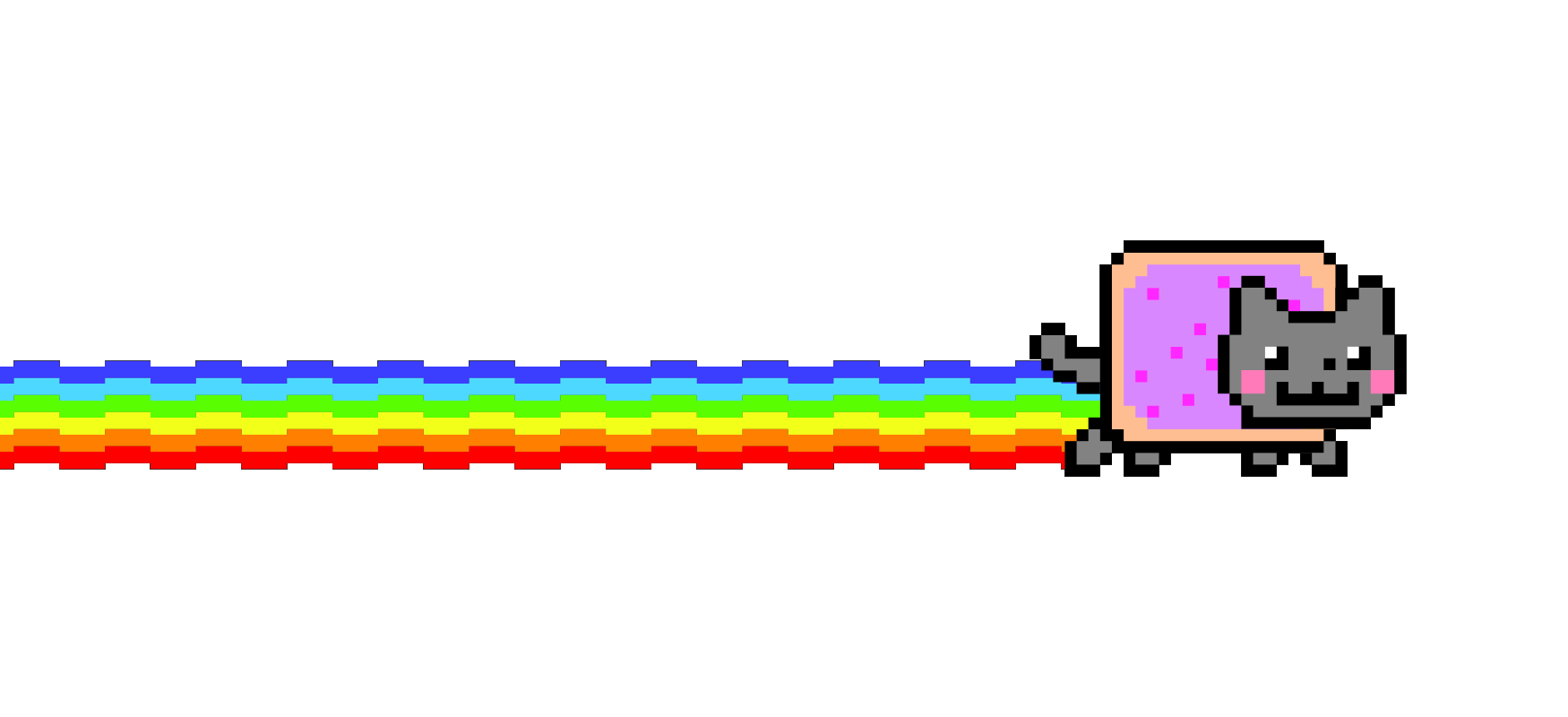 Nyan Cat flying through space
